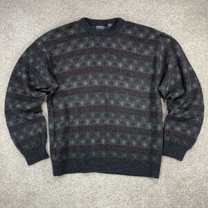 VTG 90s Coogi Pullover‎ Sweater XL Knightsbridge Geometric Grunge Knit Grandpa